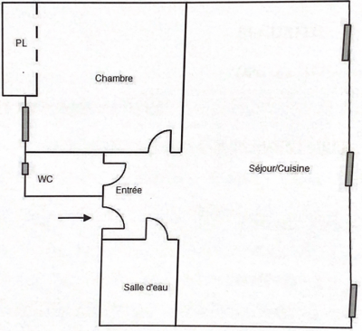Vente Appartement T2 , Marseille 13007 , Quartier Saint Victor